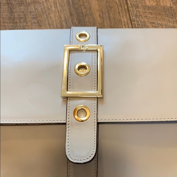 Alberta di Canio  Clutch  made in Italy  Taupe - Picture 2 of 8